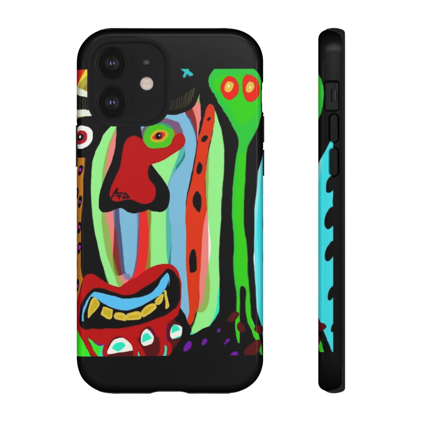 CRAZY.   Tribal Face Phone Case — Colorful Modern Art iPhone Cover