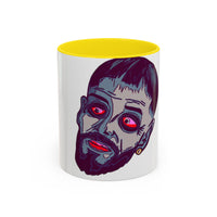 Edgy 3x  Horror Face Accent Coffee Mug (11/15oz) — 'ANAL 3X' Graphic