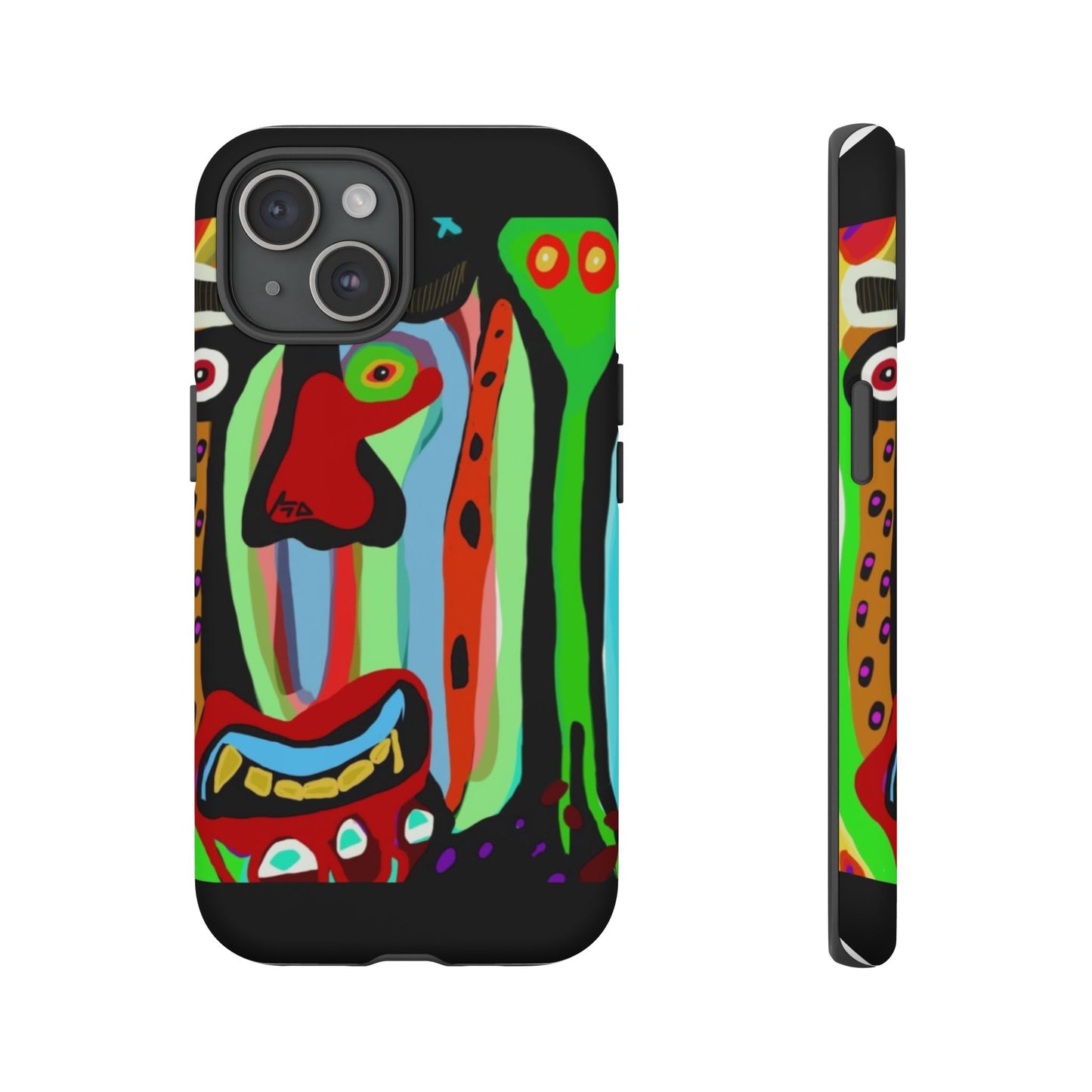 CRAZY.   Tribal Face Phone Case — Colorful Modern Art iPhone Cover