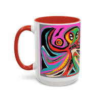 Abstract Neon octopussy Coffee Mug — Colorful Pop Art Accent Mug (11/15oz)