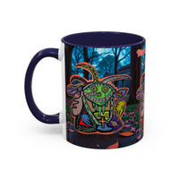 RYDER4.0  Psychedelic Forest Accent Coffee Mug – Colorful Trippy Creature Design (11/15oz)