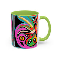 Abstract Neon octopussy Coffee Mug — Colorful Pop Art Accent Mug (11/15oz)