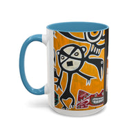 Puerto Rico Flag Coffee Mug — Rustic Street Art Accent Mug (11/15 oz)
