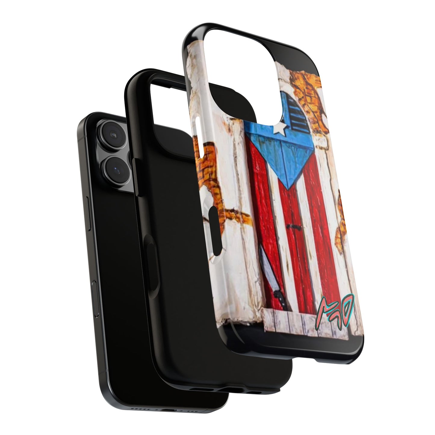 Puerto Rican Flag Phone Case - Rustic Coquí Door Design Tough Case