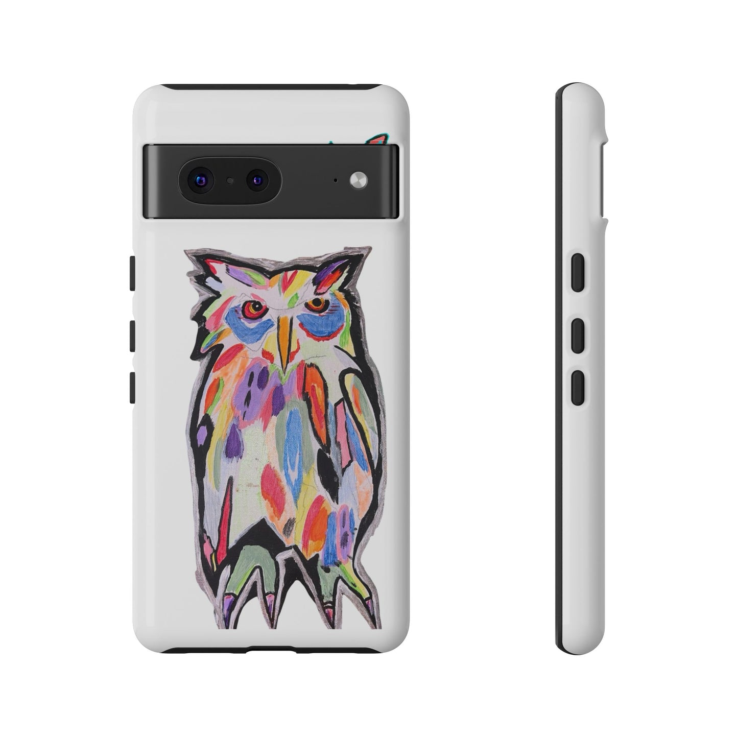 Colorful Owl Phone Case — Artistic Owl Illustration Tough Case