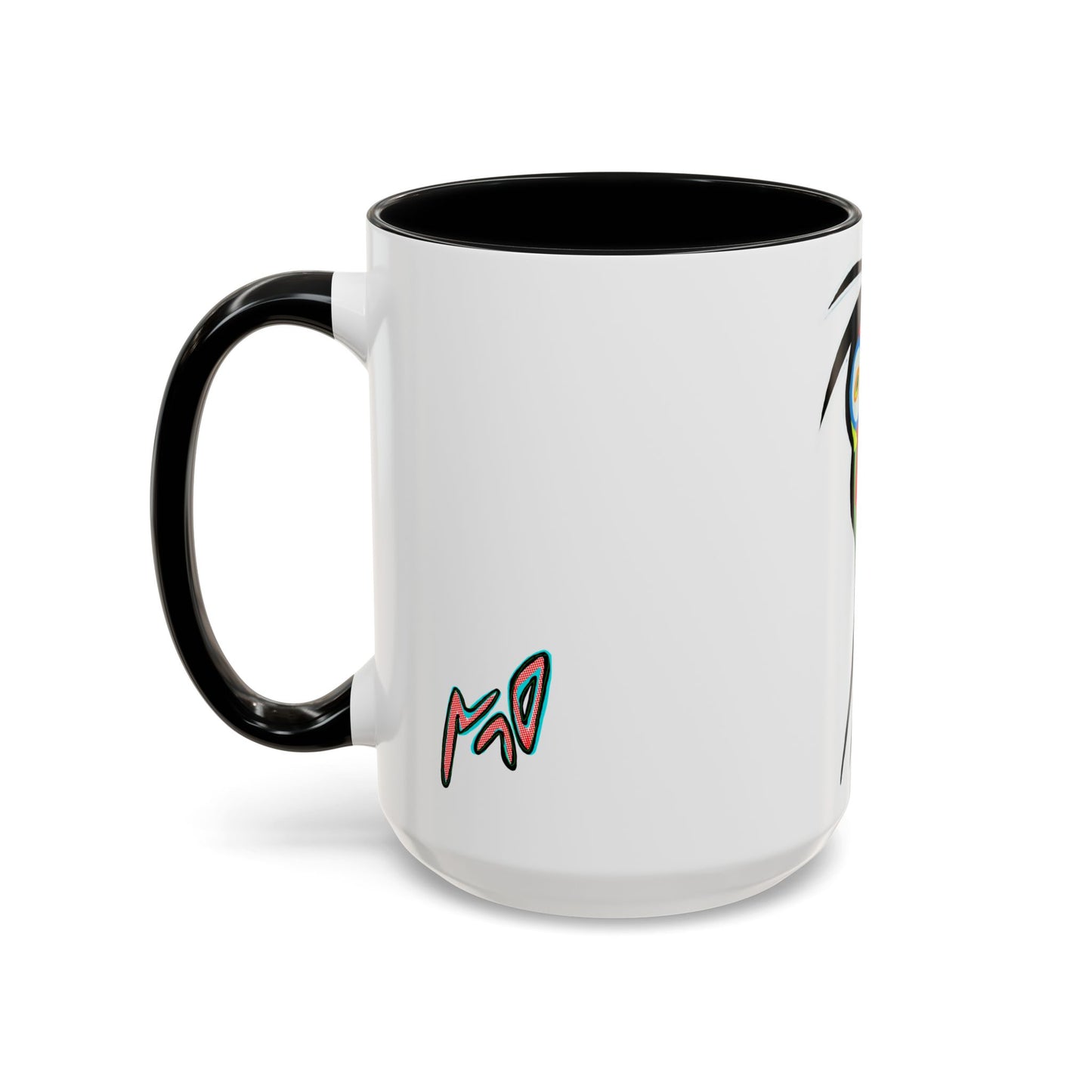 Colorful Tribal Mask Coffee Mug — Vibrant Skull Art Accent Mug (11/15oz)