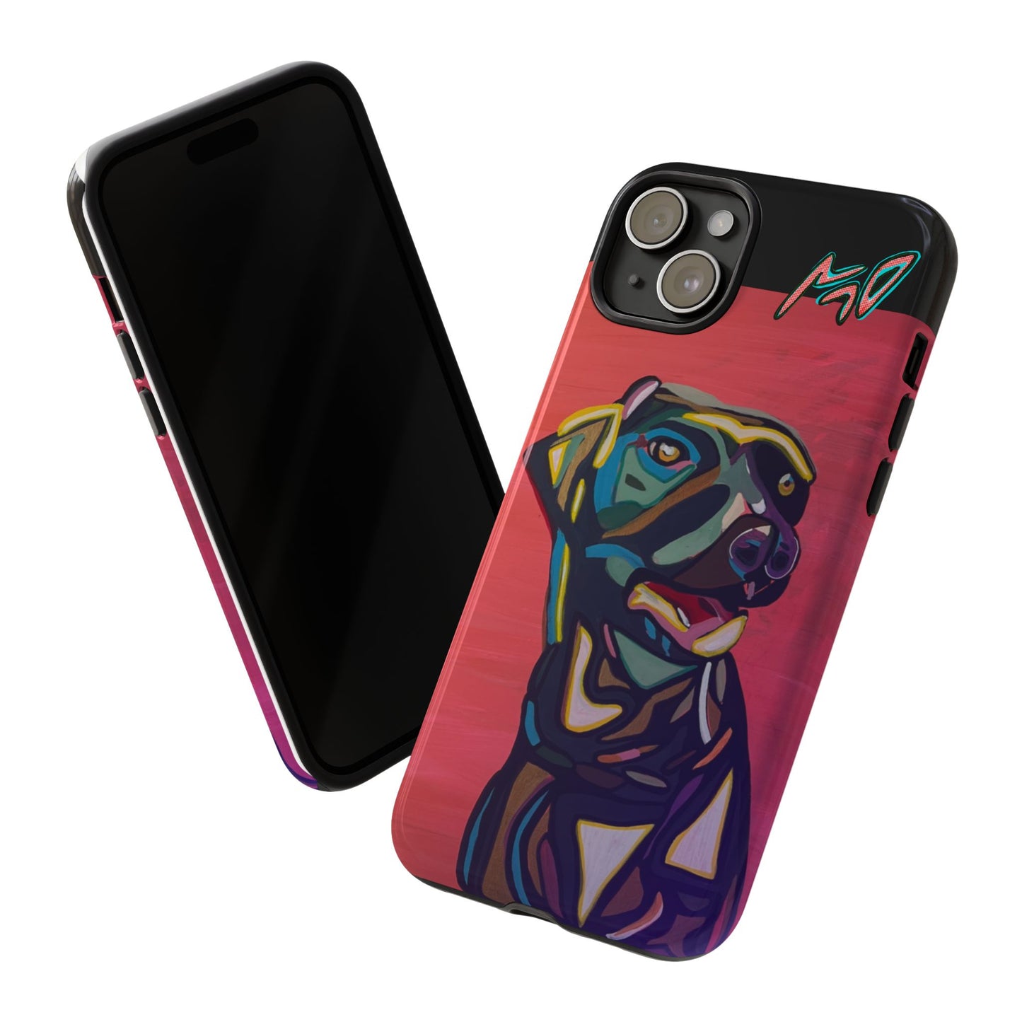 Colorful Pit LABRADOR Tough Phone Case — Vibrant Pop Art Dog Design