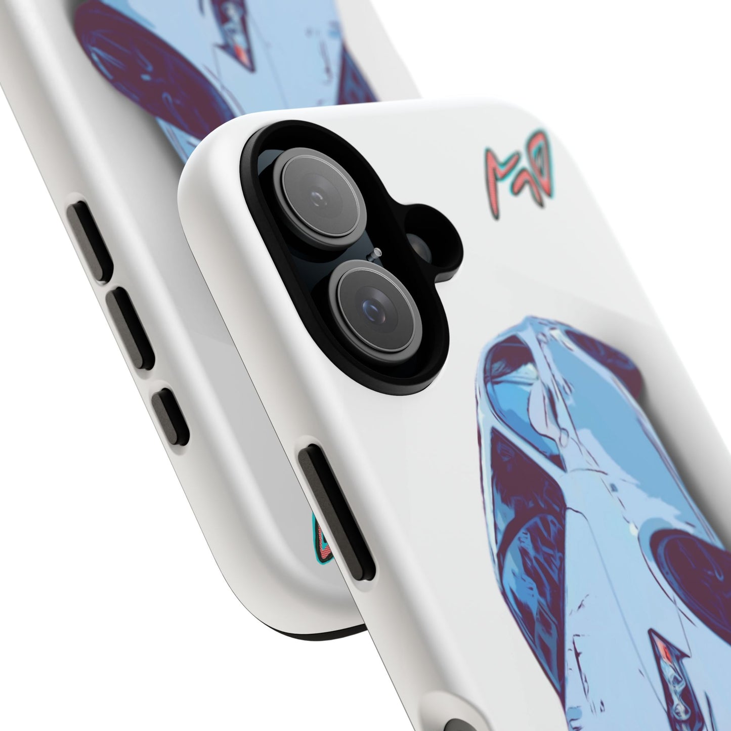 Melvin White Sports Car Phone Case - Retro Pop Art Supercar Protective Tough Case