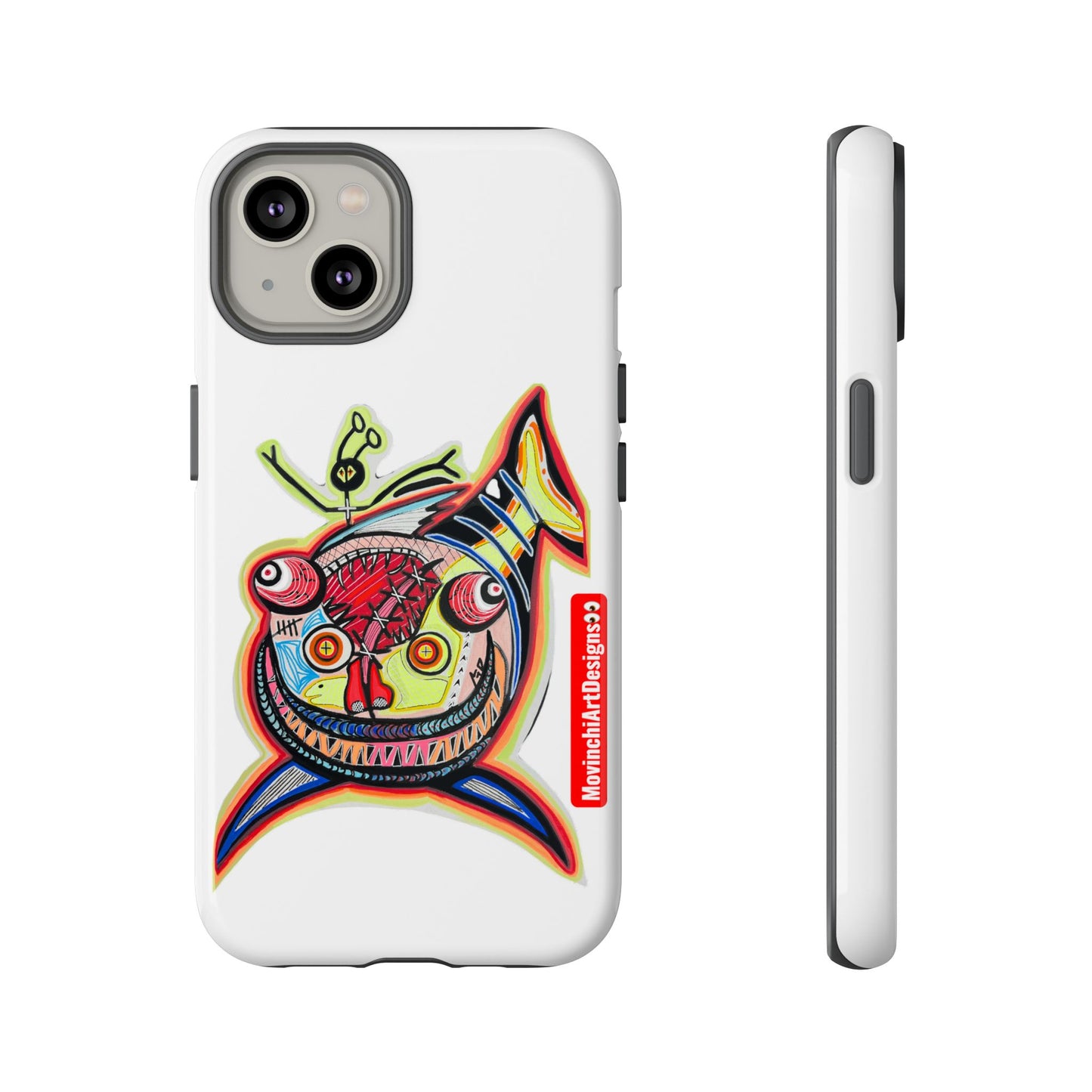 Phone Case — Colorful Abstract PARASITE  Fish Art Tough Cases