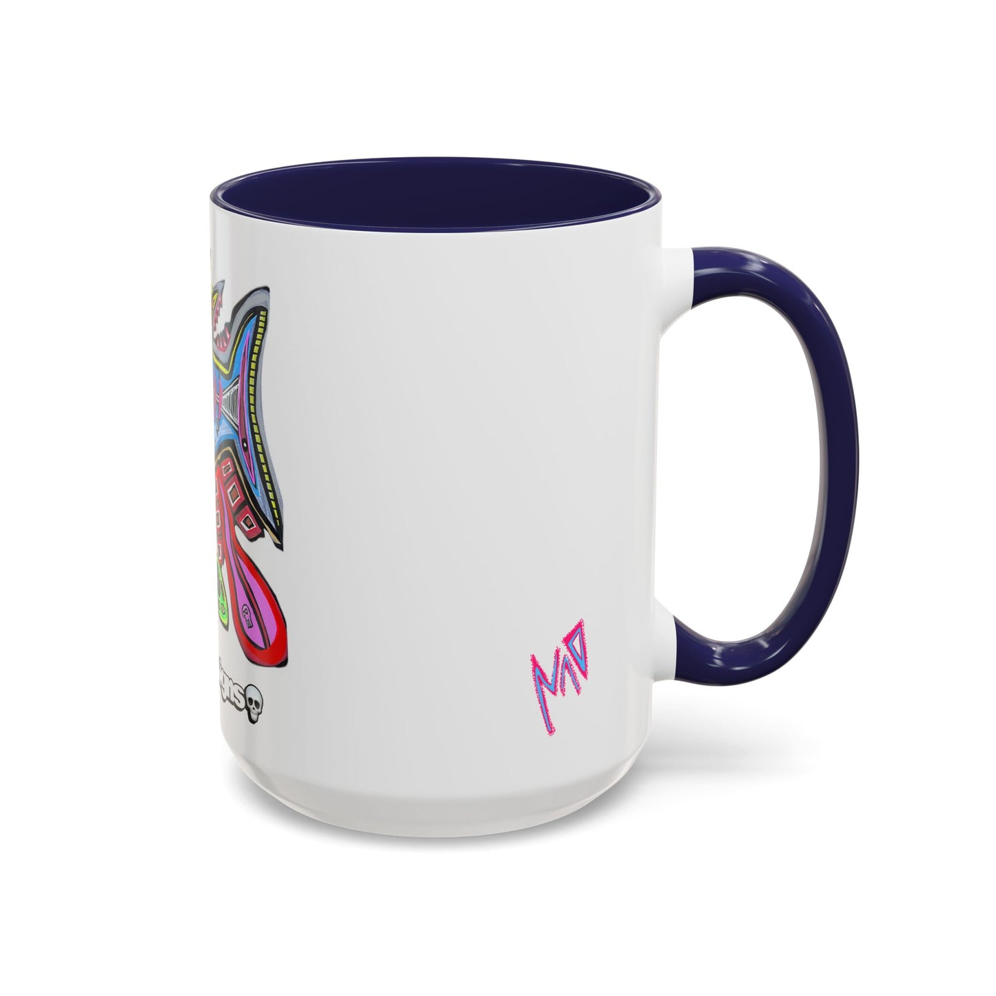 Colorful Shark Attack  Fish Accent Coffee Mug — Bold Nautical Art 11/15oz