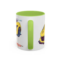 ZR1 Lover Coffee Mug — Yellow Sports Car & Boston Terrier Accent Mug (11/15 oz)