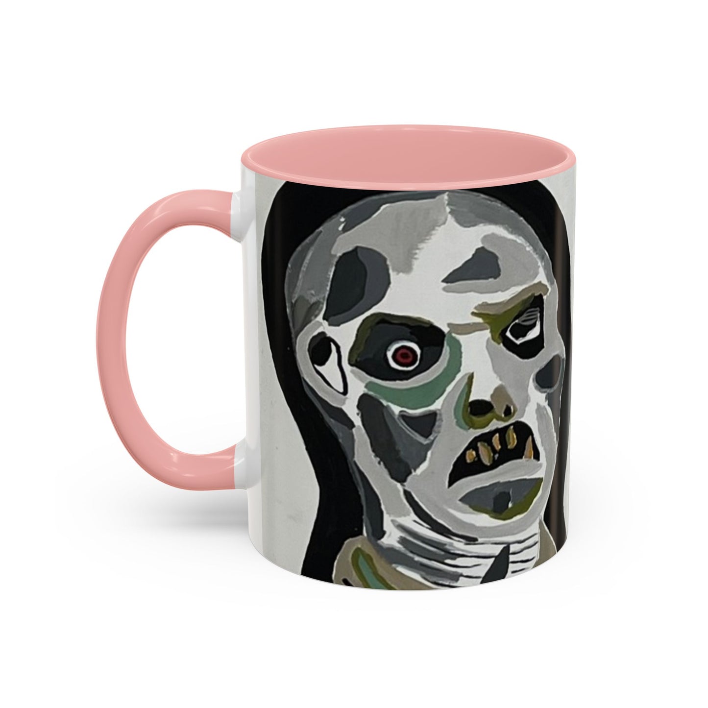 3 amigos2.0 Zombie Skull Coffee Mug — Spooky Horror Accent Mug (11/15 oz)