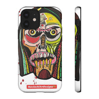 KUNTA.  Abstract Tribal Skull Phone Case — Colorful Street Art Protective Cover