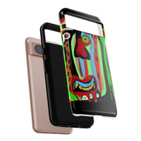 CRAZY.   Tribal Face Phone Case — Colorful Modern Art iPhone Cover