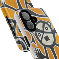 Abstract TAINO  Tribal Art Phone Case – Bold Orange Graphic Protective Cover