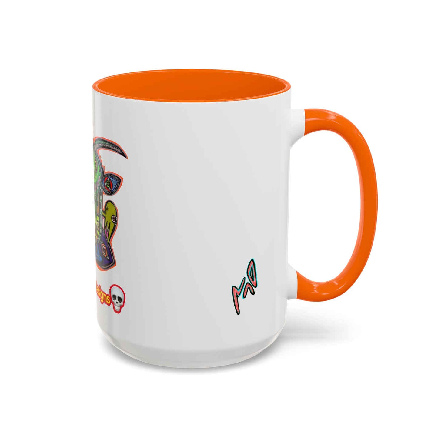 Colorful RYDER.   Abstract Jester Accent Coffee Mug — MovinchiArtDesigns