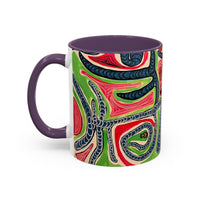AFTER LIFE2.0  Abstract Neon Doodle Coffee Mug — Colorful Surreal Art Accent Mug (11/15oz)
