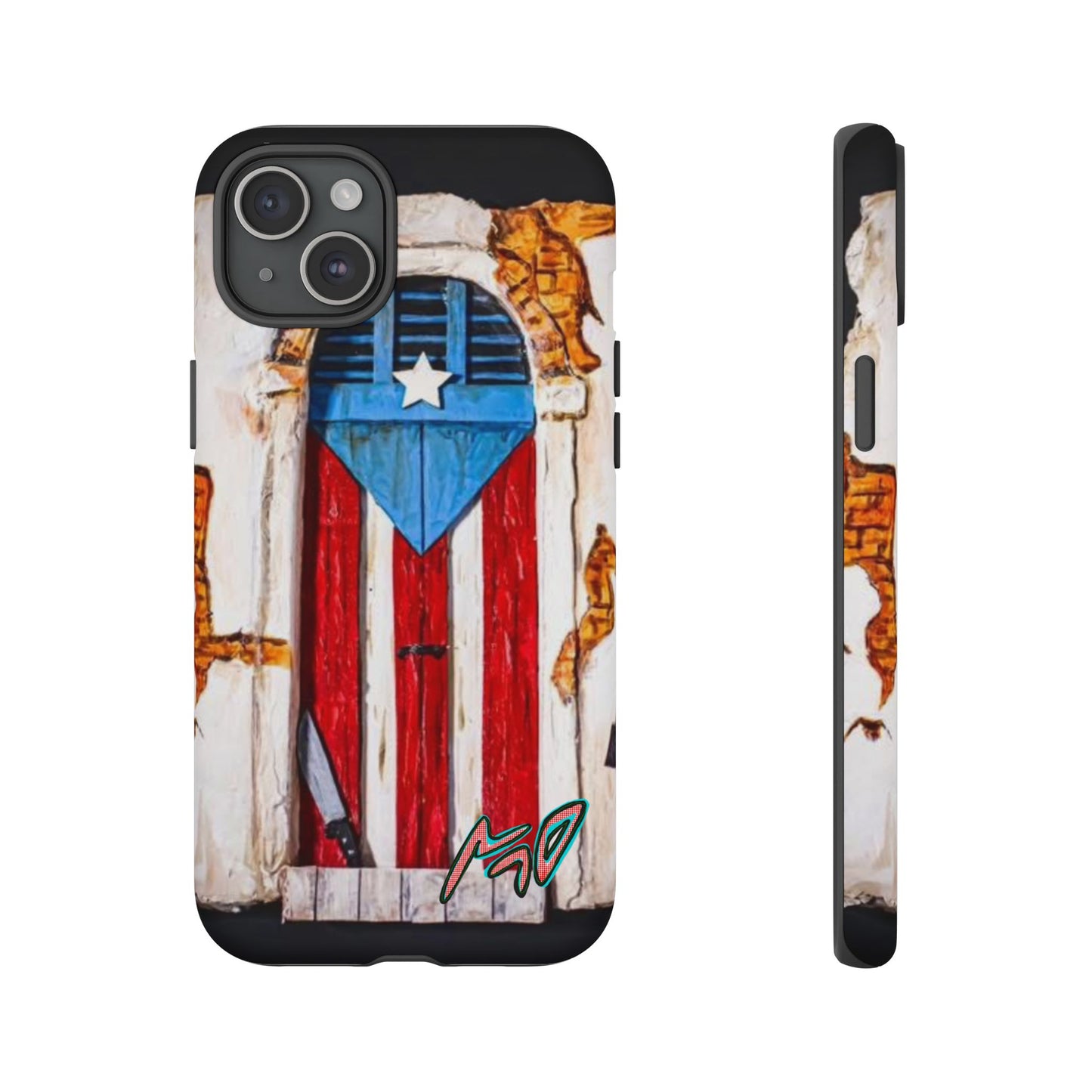 Puerto Rican Flag Phone Case - Rustic Coquí Door Design Tough Case