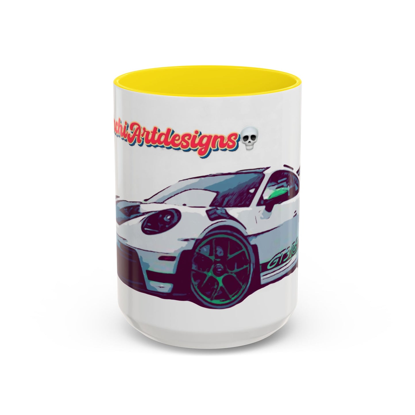 Porsche GT3 Cup Accent Coffee Mug – Racing Car Graphic 11/15oz