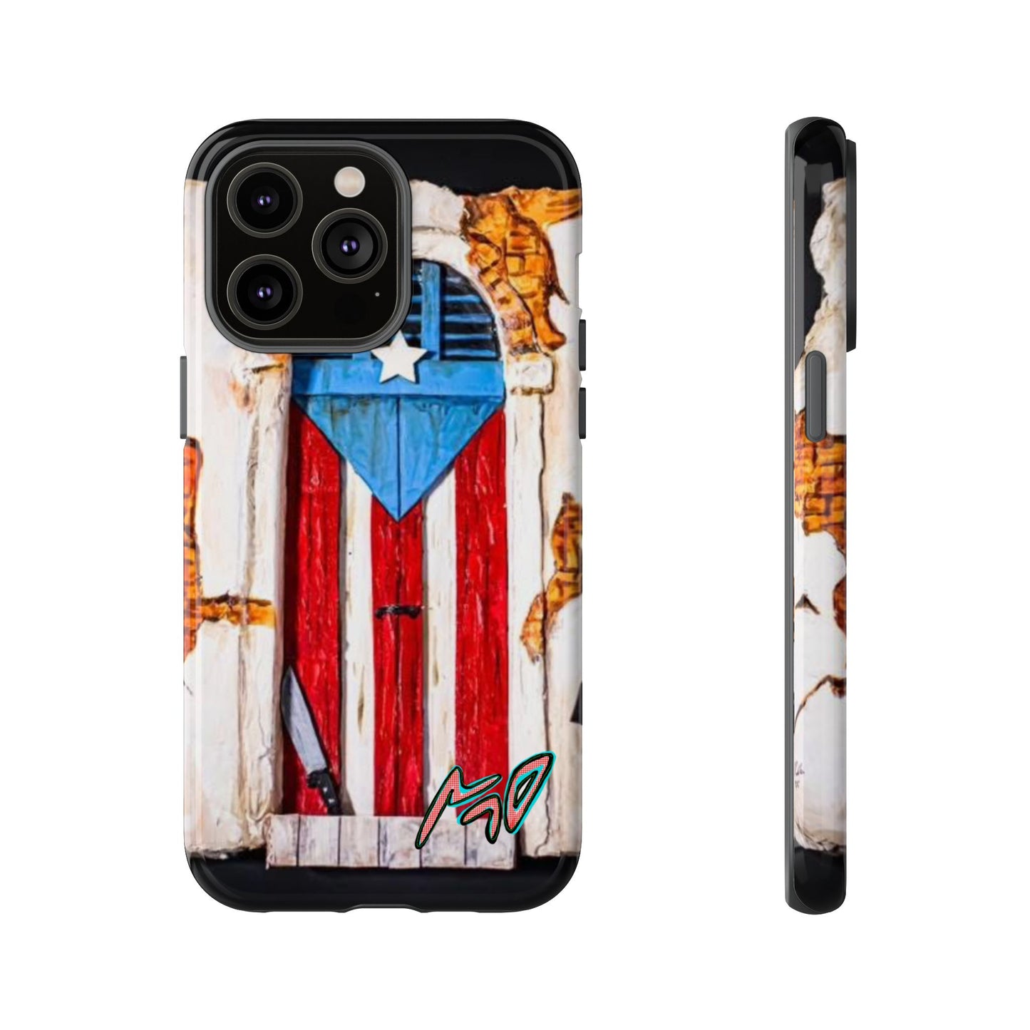 Puerto Rican Flag Phone Case - Rustic Coquí Door Design Tough Case