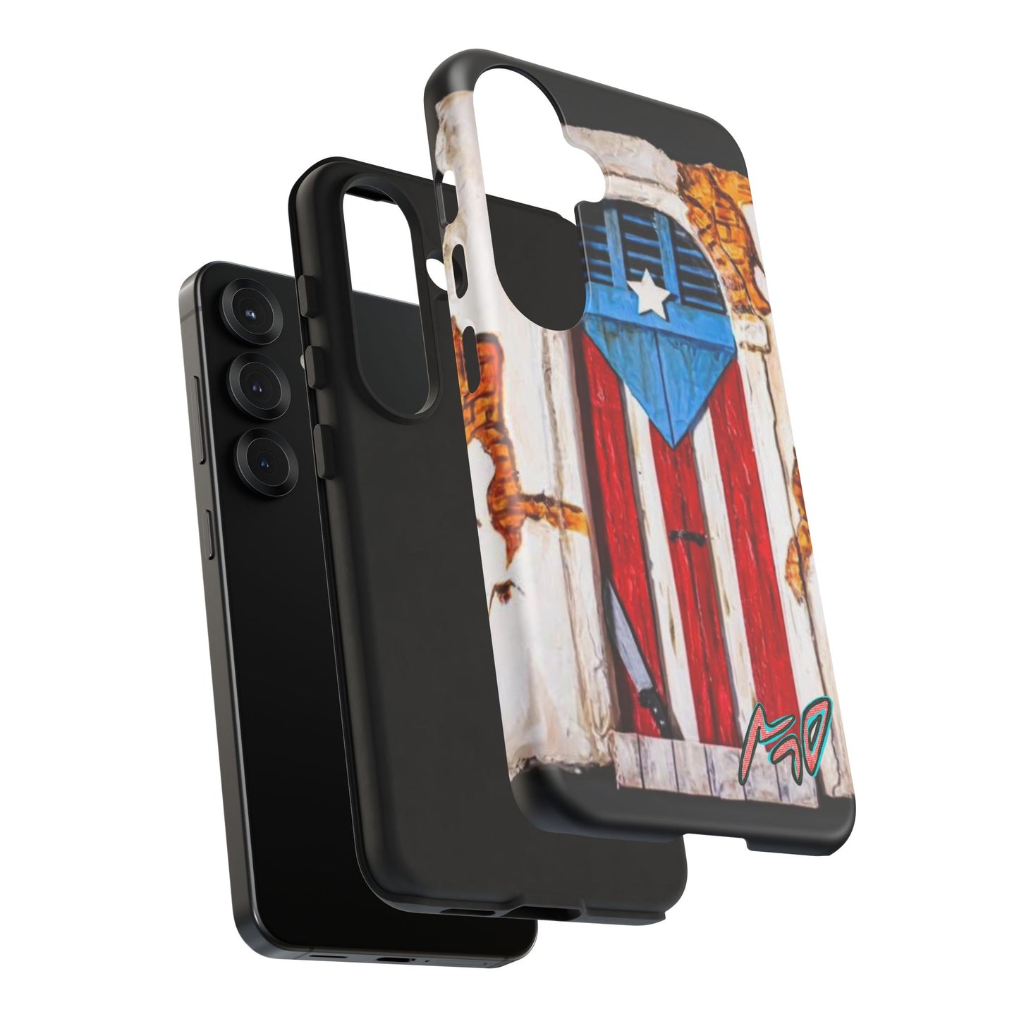 Puerto Rican Flag Phone Case - Rustic Coquí Door Design Tough Case