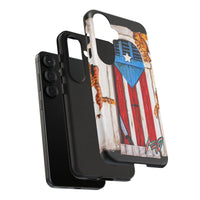Puerto Rican Flag Phone Case - Rustic Coquí Door Design Tough Case