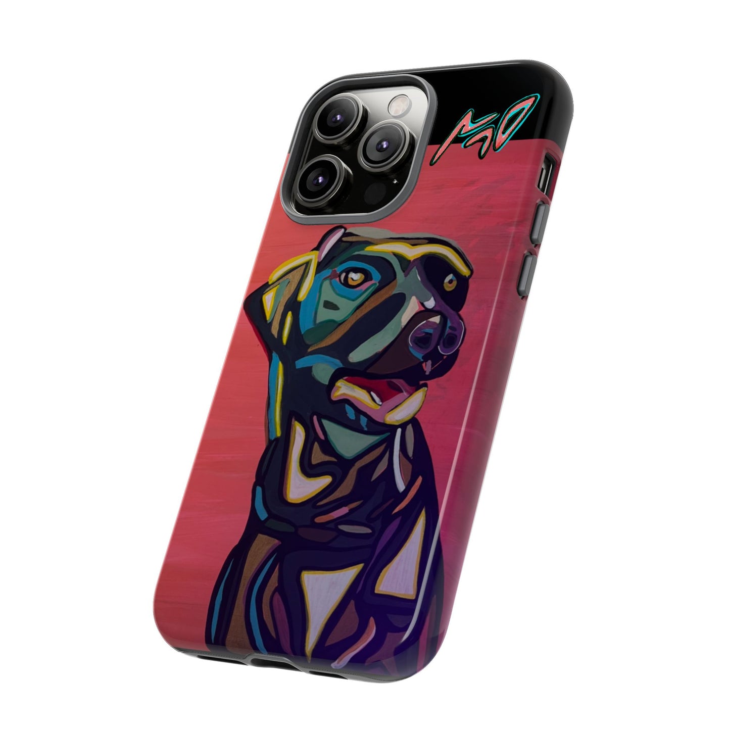 Colorful Pit LABRADOR Tough Phone Case — Vibrant Pop Art Dog Design