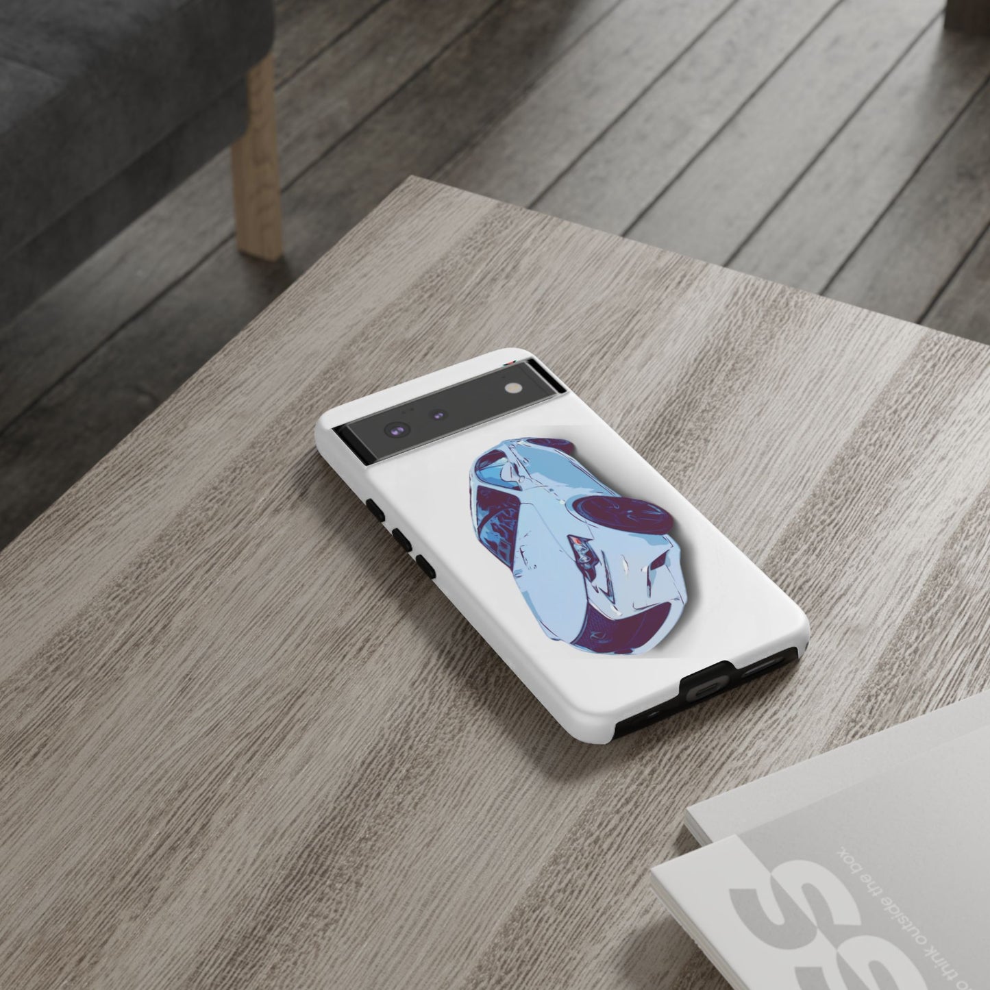 Melvin White Sports Car Phone Case - Retro Pop Art Supercar Protective Tough Case