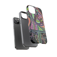 HEART ATTACK Abstract Neon Face Tough Phone Case – Vibrant Art Phone Cover