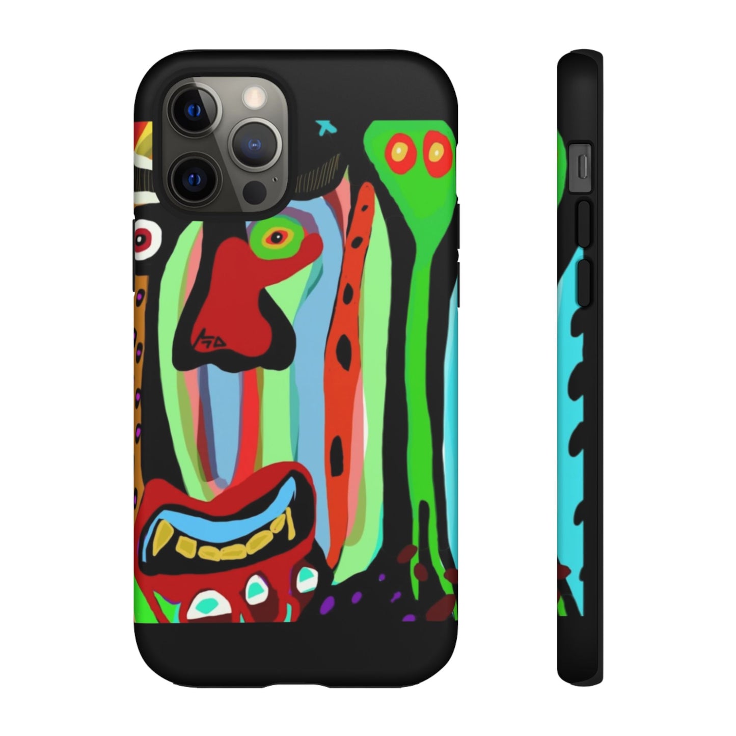 CRAZY.   Tribal Face Phone Case — Colorful Modern Art iPhone Cover
