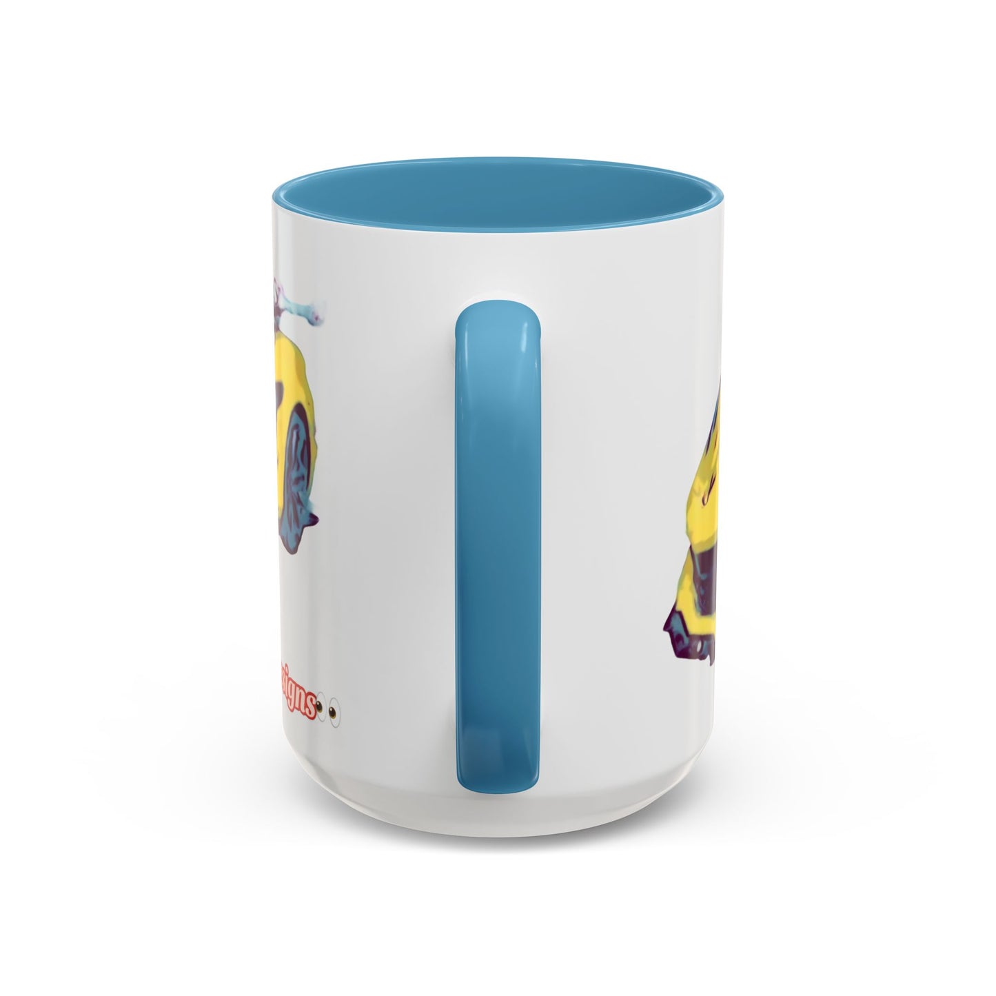 ZR1 Lover Coffee Mug — Yellow Sports Car & Boston Terrier Accent Mug (11/15 oz)