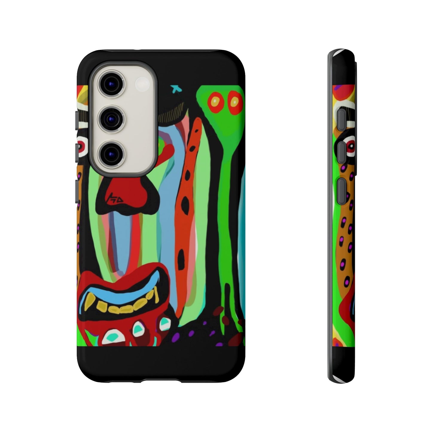 CRAZY.   Tribal Face Phone Case — Colorful Modern Art iPhone Cover