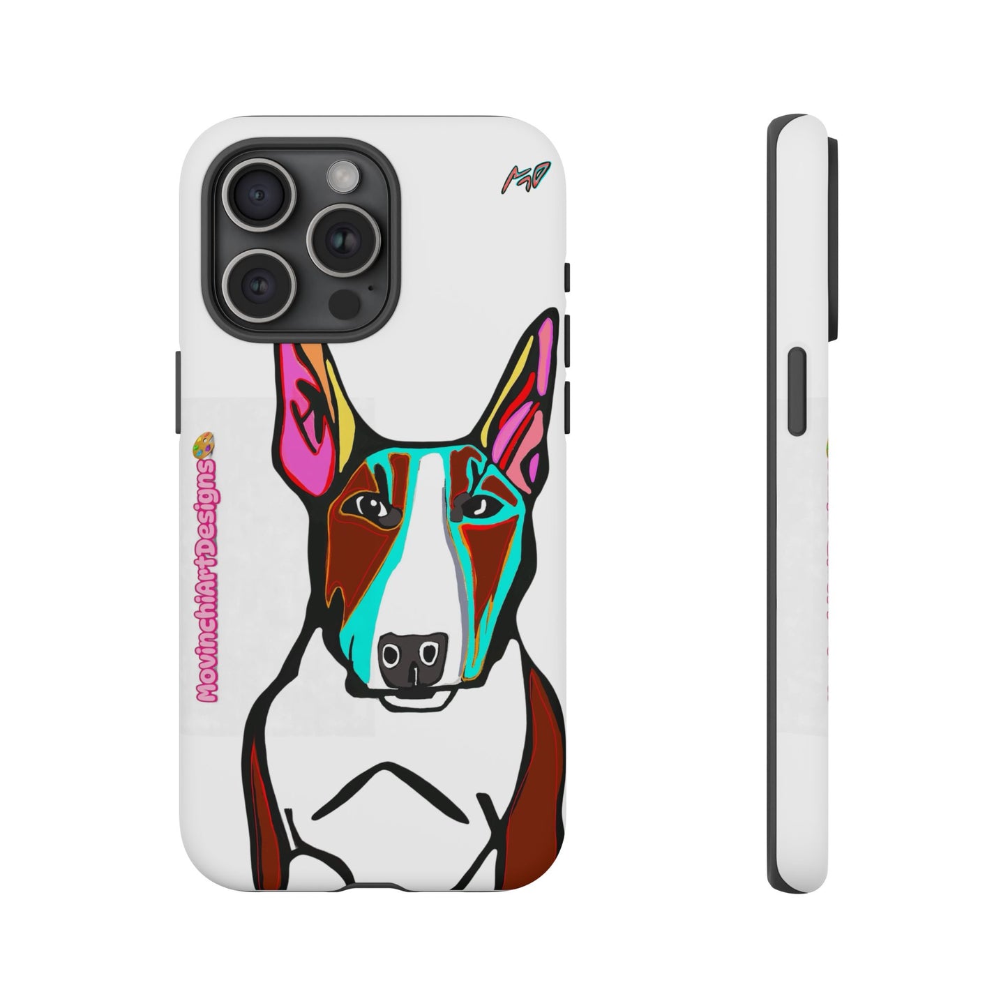 MR Bull Terrier Phone Case — Colorful Pop Art Tough Cases for Dog Lovers