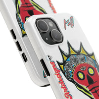 Artistic Crown KING GRAY  Skull Tough Phone Case — Colorful Abstract Guardian Design