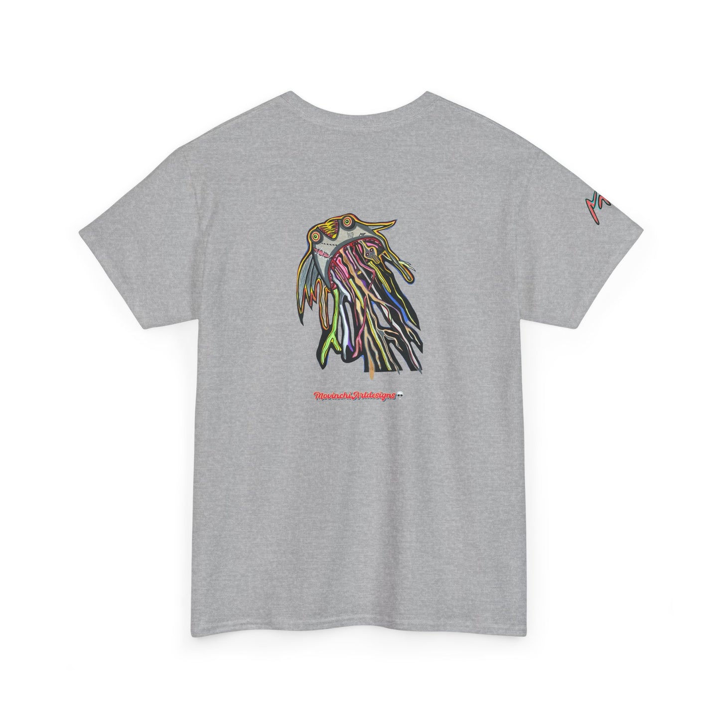 Graphic Tee — Colorful CRAZY TUNA  Illustration Back Print Tee