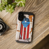 Puerto Rican Flag Phone Case - Rustic Coquí Door Design Tough Case