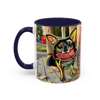 Colorful Corgi Accent Coffee Mug – Vibrant Pop-Art Dog Design (11/15oz)