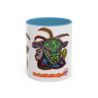 Colorful RYDER.   Abstract Jester Accent Coffee Mug — MovinchiArtDesigns