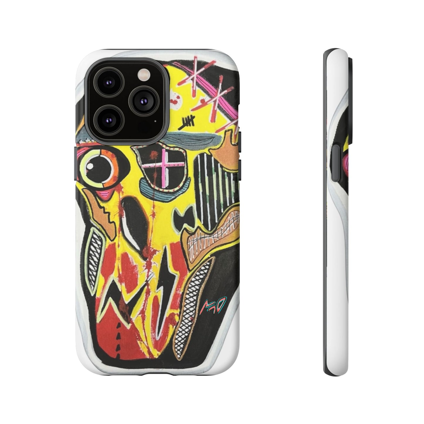VINCENT.  Skull Riot Phone Case – Colorful Abstract Horror Art Protective Cover