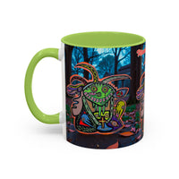 RYDER4.0  Psychedelic Forest Accent Coffee Mug – Colorful Trippy Creature Design (11/15oz)