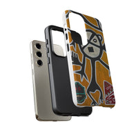 Abstract TAINO  Tribal Art Phone Case – Bold Orange Graphic Protective Cover