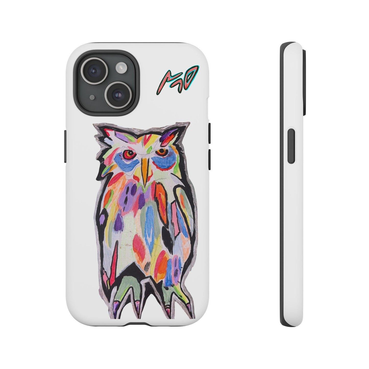 Colorful Owl Phone Case — Artistic Owl Illustration Tough Case