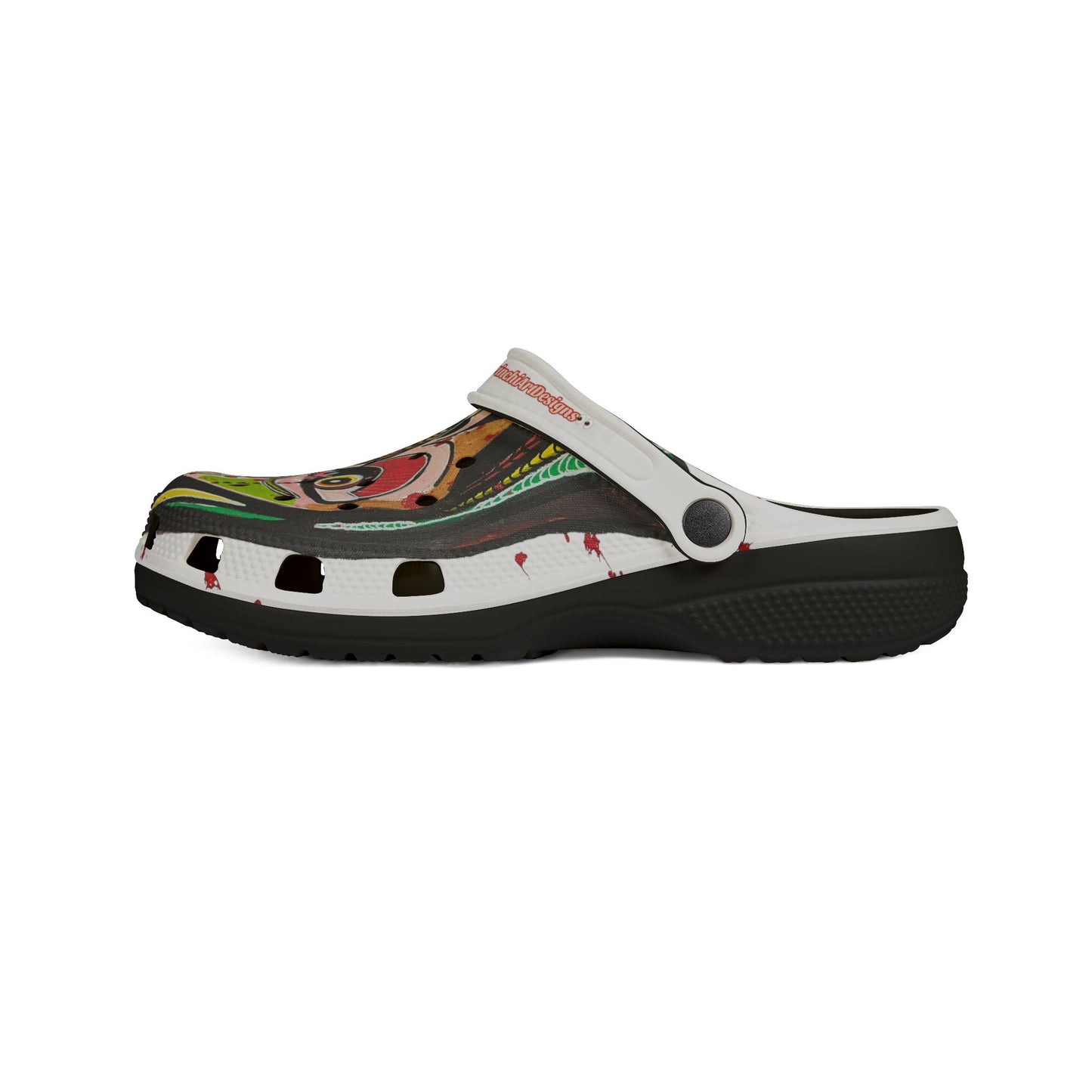 KUNTA2.0  Graphic EVA Foam Clogs — Colorful Abstract Mask Print