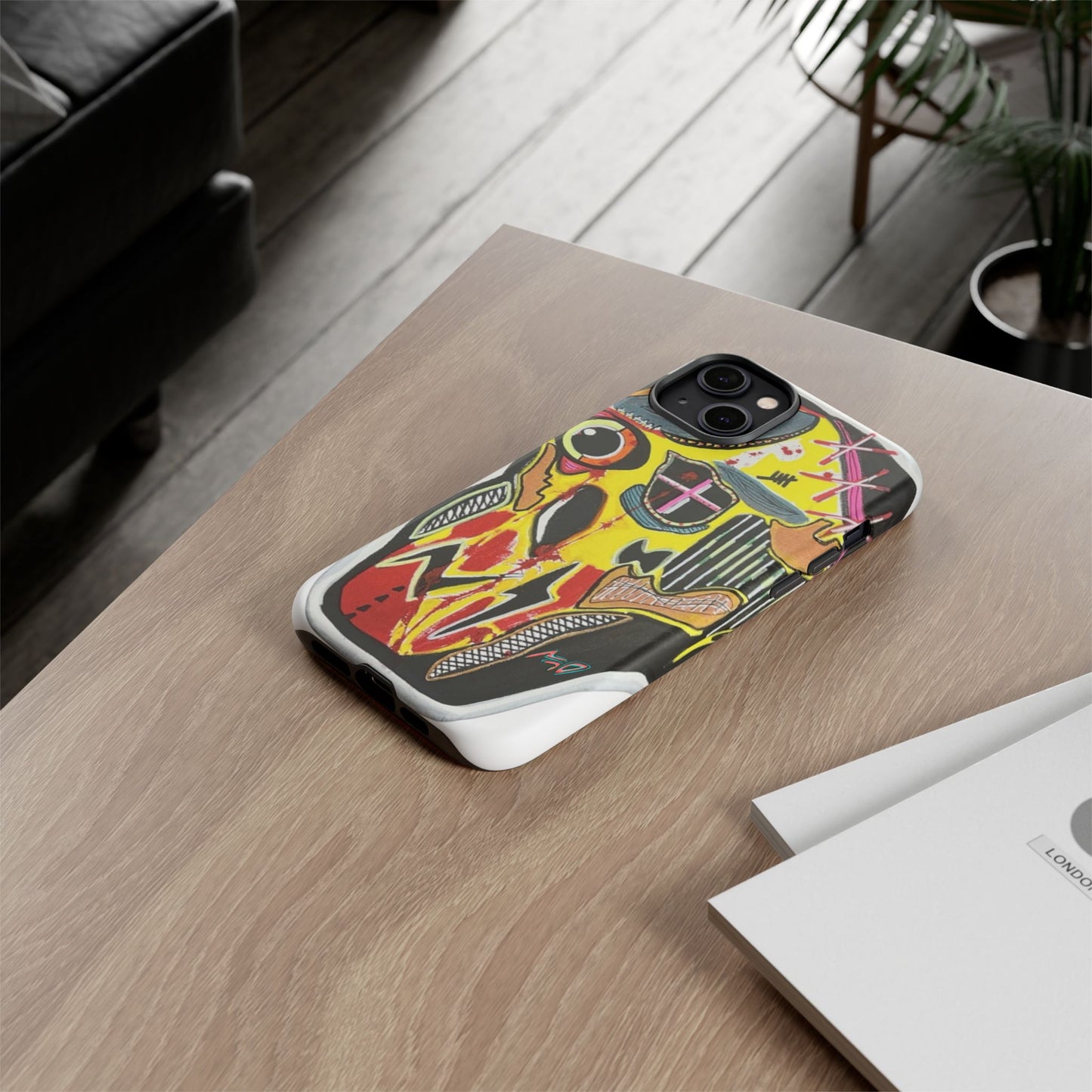 VINCENT.  Skull Riot Phone Case – Colorful Abstract Horror Art Protective Cover