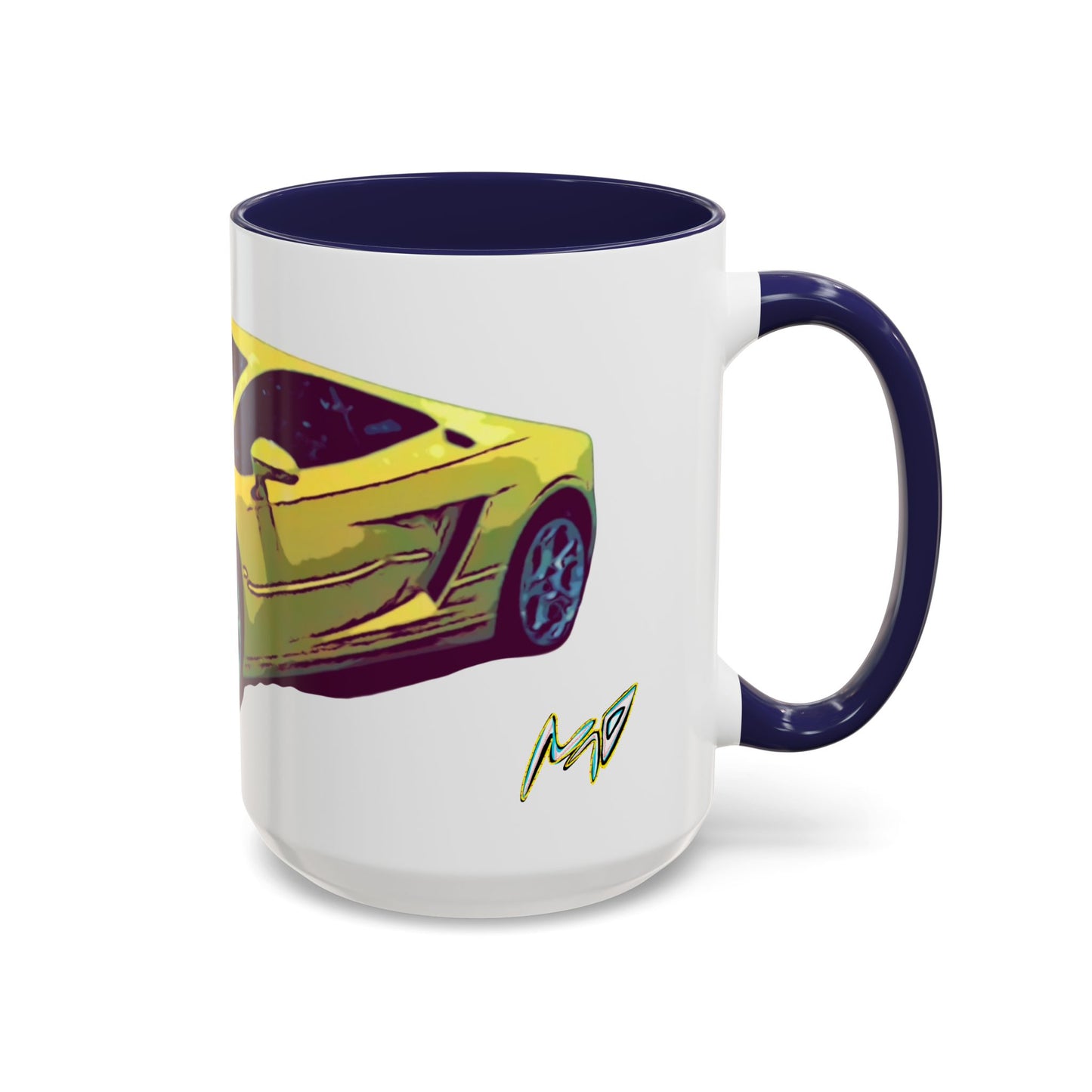 GALLARDO.  Sports Car Coffee Mug — Yellow Supercar Accent Mug (11/15oz)