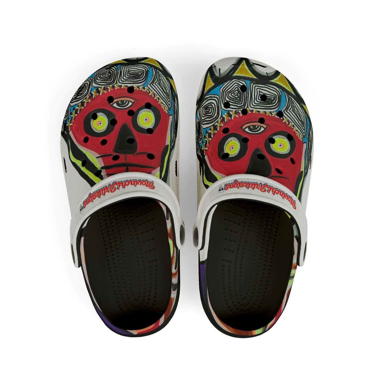 Kids' Foam Clogs with Colorful KING GRAY  Face Print