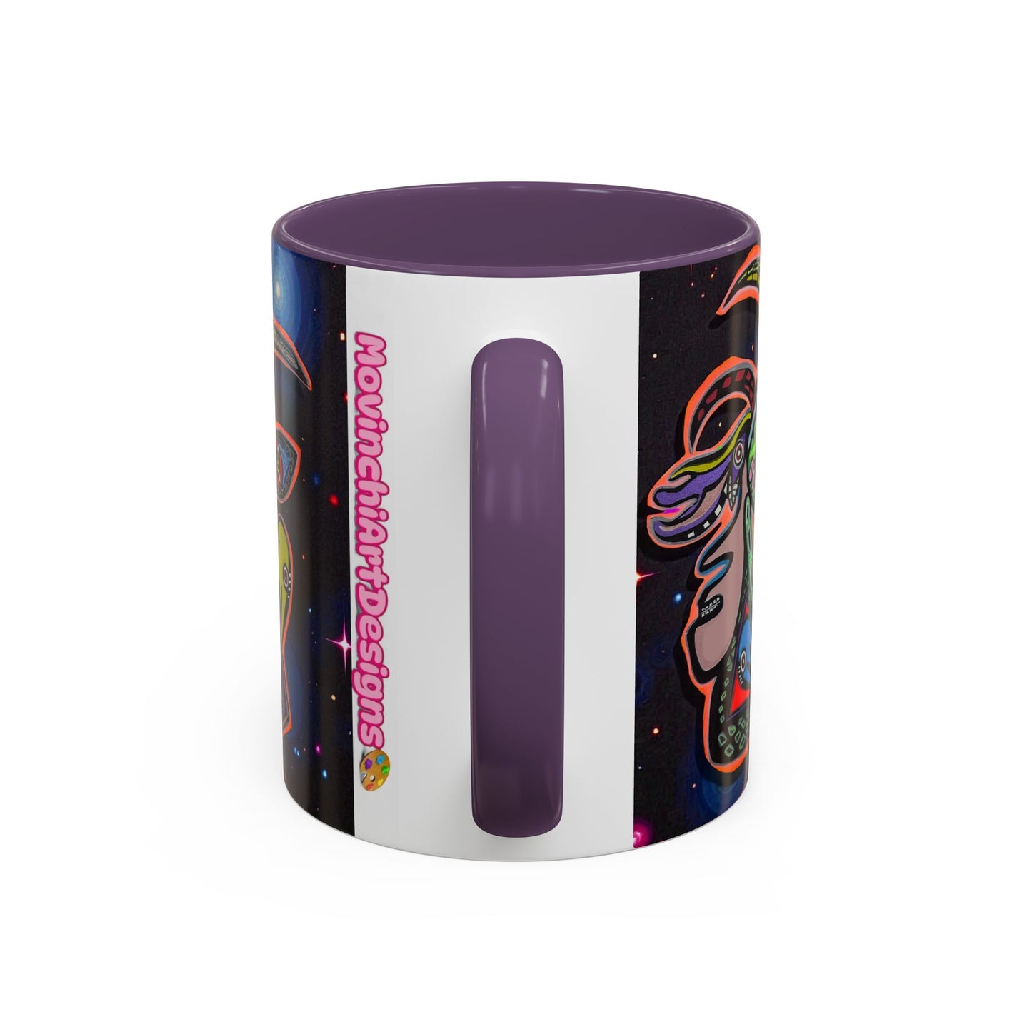Psychedelic RYDER2.0   Space Goat Accent Coffee Mug — Colorful Cosmic Animal Art (11/15oz)