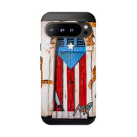 Puerto Rican Flag Phone Case - Rustic Coquí Door Design Tough Case