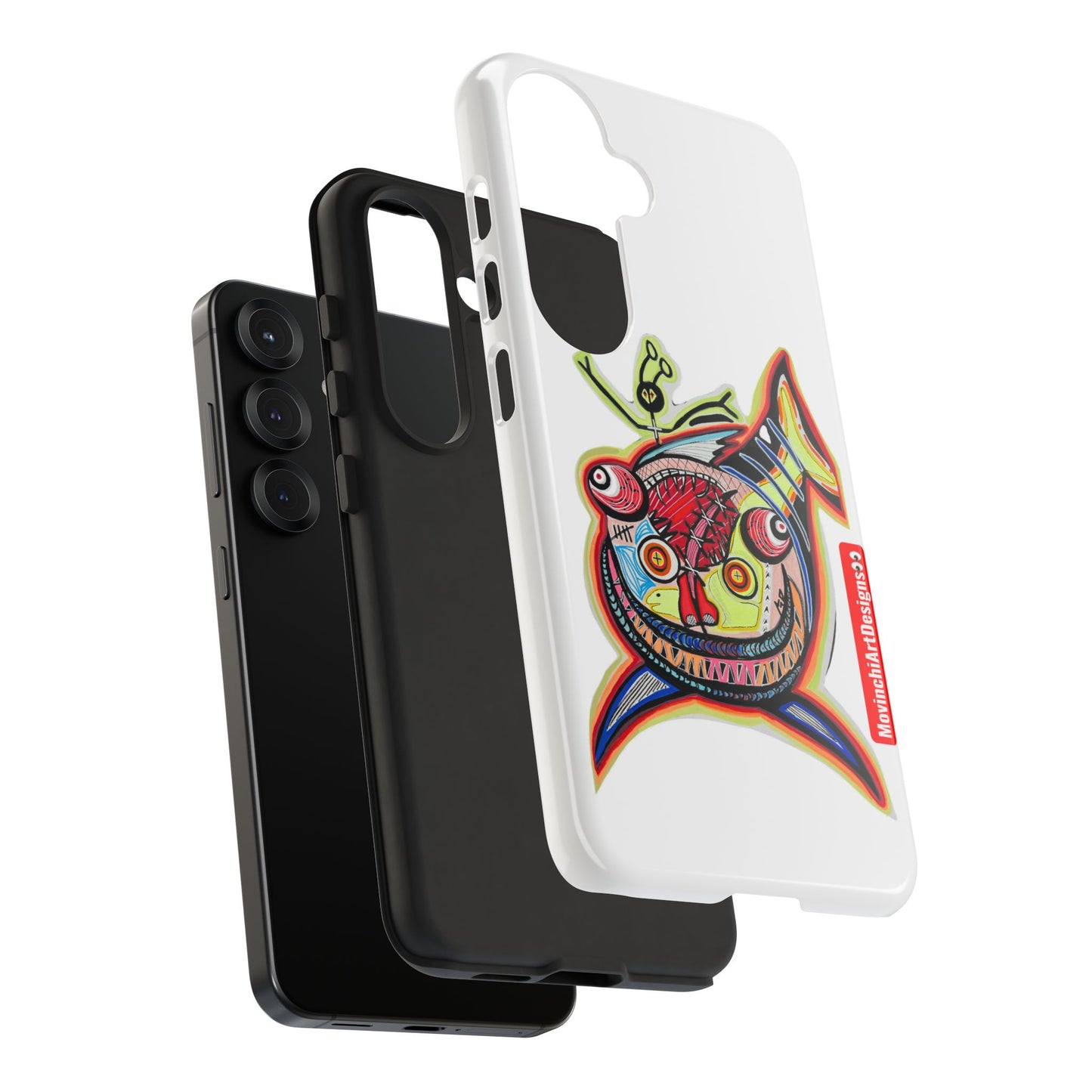 Phone Case — Colorful Abstract PARASITE  Fish Art Tough Cases