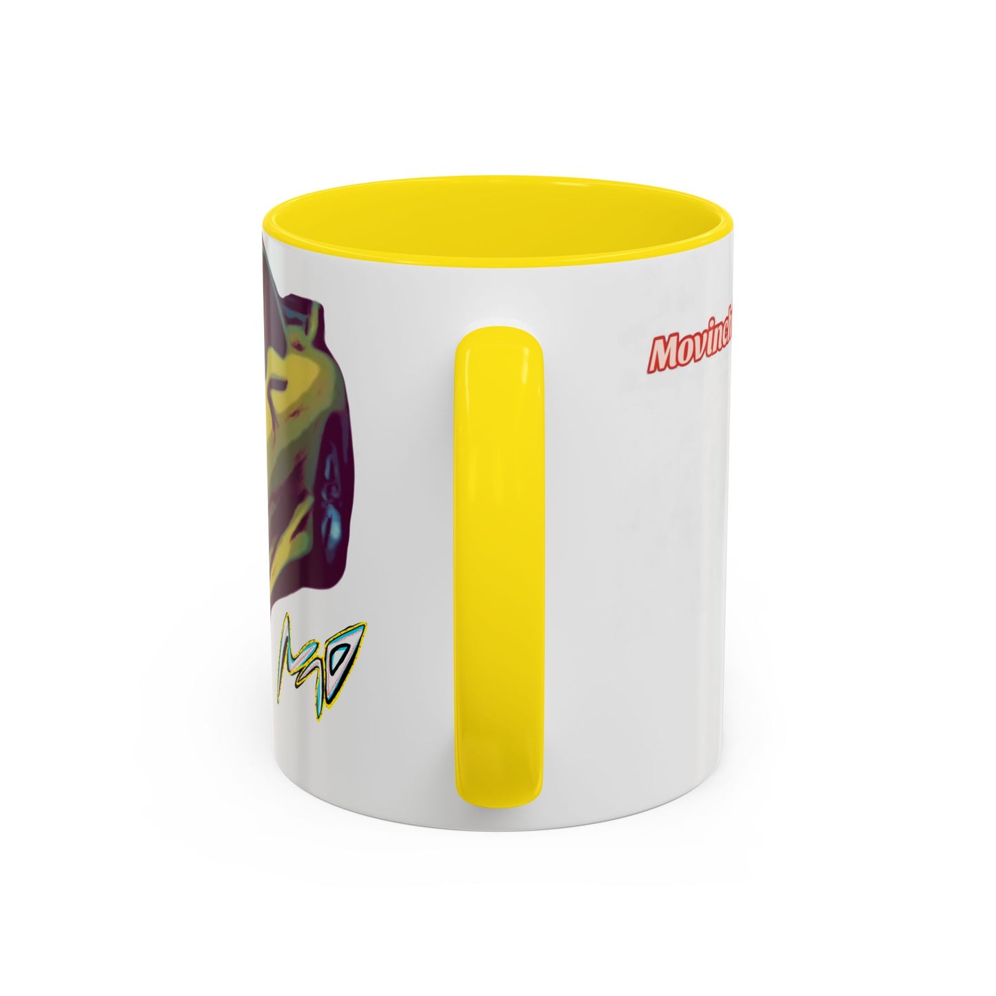 RX7  Coffee Mug — Yellow Sports Car Illustration Accent Mug